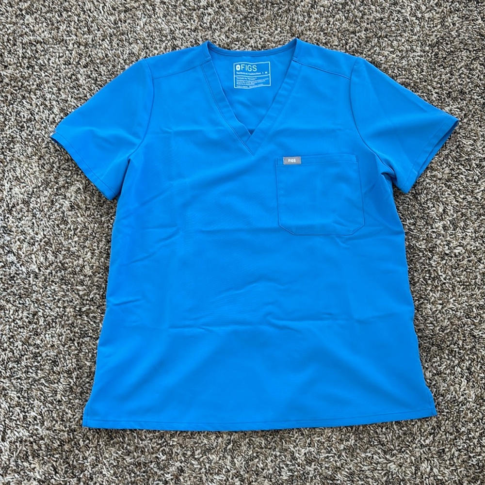 Figs Catarina scrub top capri blue (not ceil blue!)